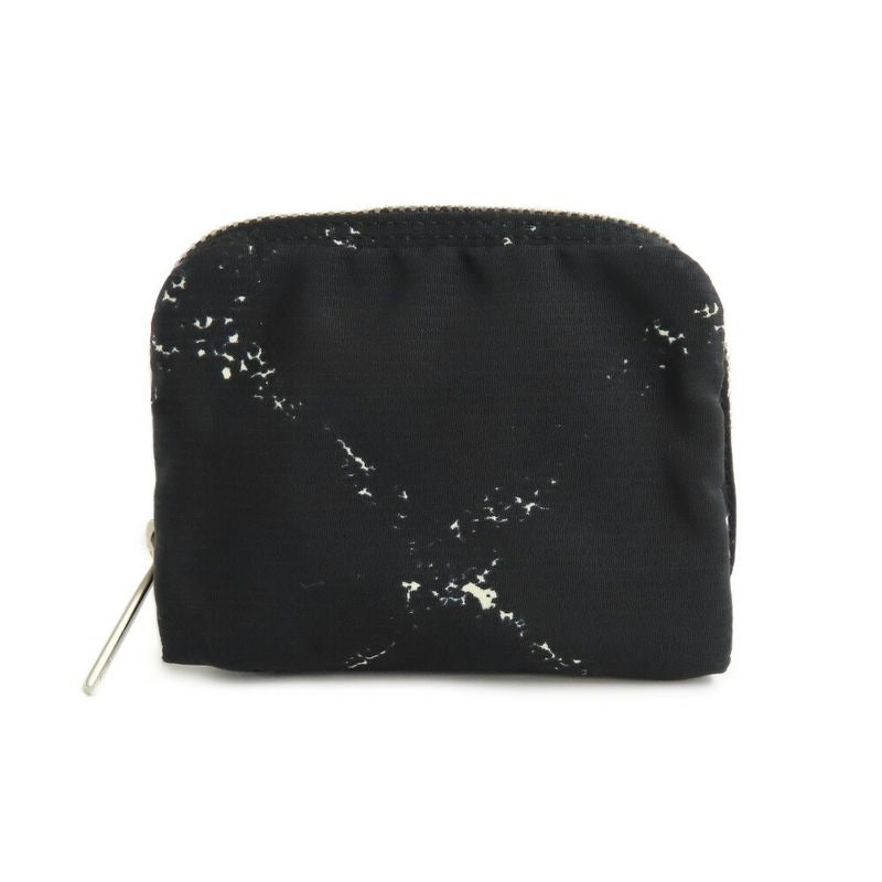 Chanel Coin Case Vintage Travel Line Black Silver Hardware No 5 Nylon