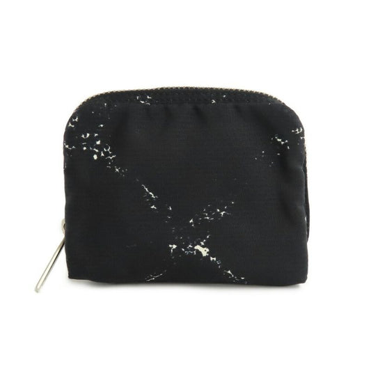 Chanel Coin Case Vintage Travel Line Black Silver Hardware No 5 Nylon