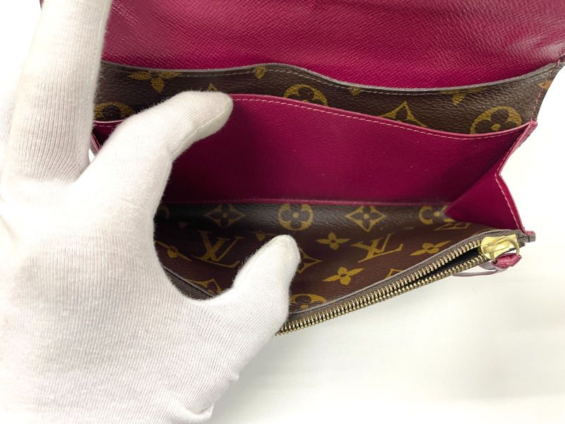 Louis Vuitton Monogram Portefeuille Emilie Zipper Long Wallet M41943 Brown ×