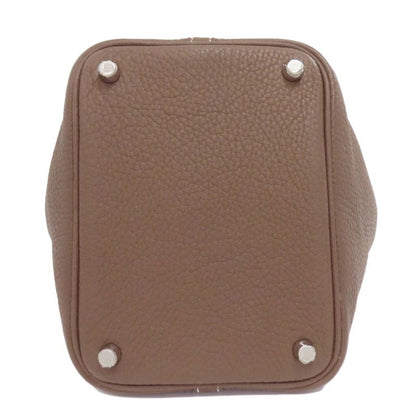 Hermes Picotin Lock PM Etape Silver Hardware Handbag Leather Women