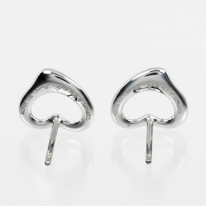 Tiffany & Co Open Heart Silver 925 Ladies 1.87g Earrings