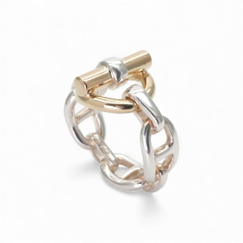 Hermes Enchene Ring 750 925 Silver