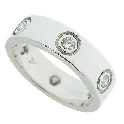 Cartier Love 6 P Diamond Ring 18K White Gold 750 50