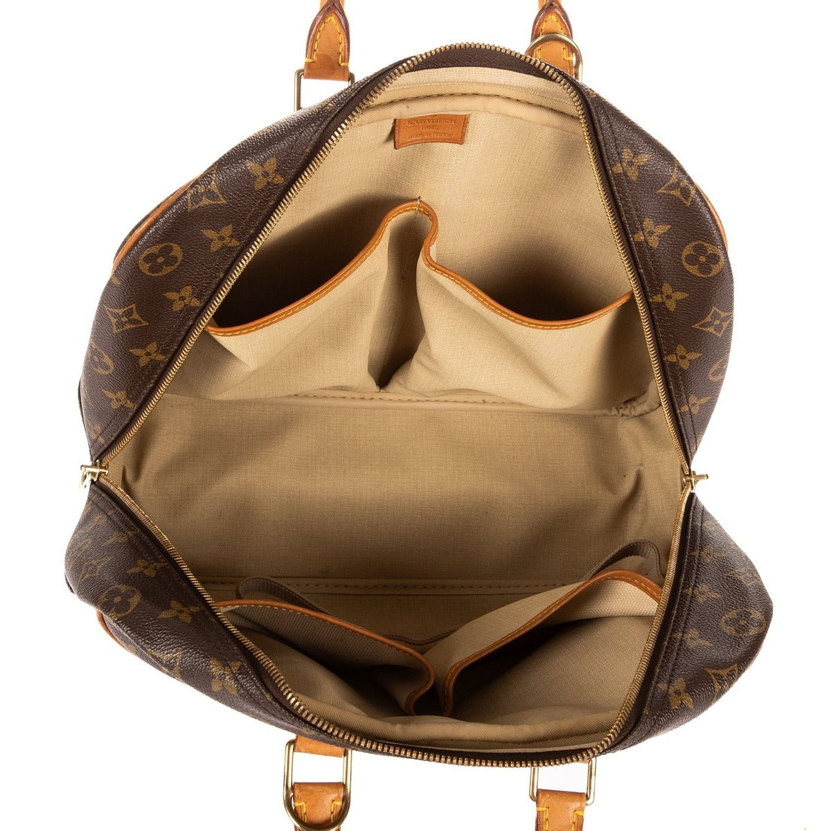Louis Vuitton Deauville Brown Monogram Canvas Handbag — view 9