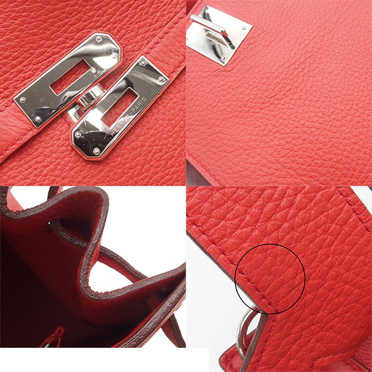 Hermes Jypsiere 28 Bougainvillea Silver Taurillon Clemence Shoulder Bag — view 8