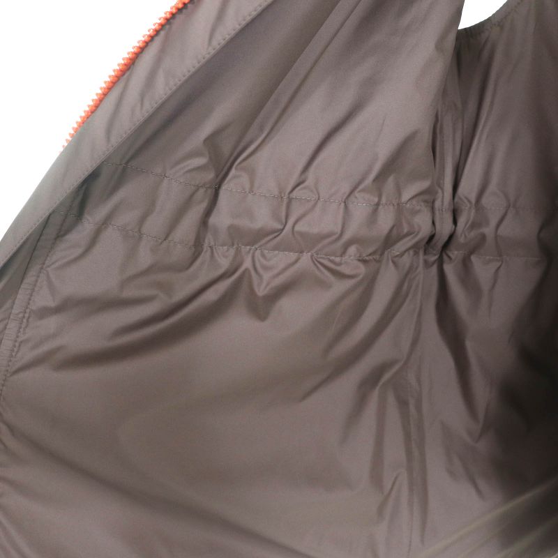 Hermes 24SS 4e0267dr Logo Rubber Patch Zip Up Quilted Vest Brown Orange 36 Made