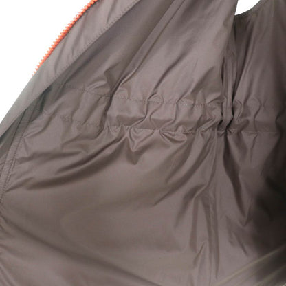 Hermes 24SS 4e0267dr Logo Rubber Patch Zip Up Quilted Vest Brown Orange 36 Made