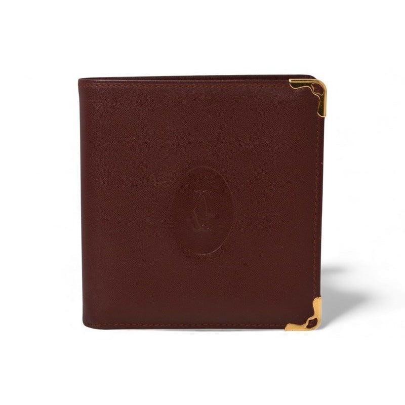 Cartier Fold Wallet Vintage Must de Cartier Bordeaux