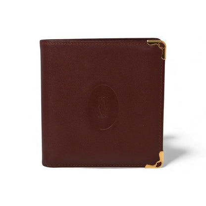 Cartier Fold Wallet Vintage Must de Cartier Bordeaux
