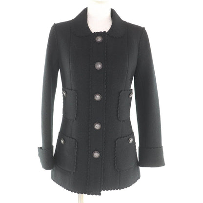 Chanel Wool Jacket Silk Black