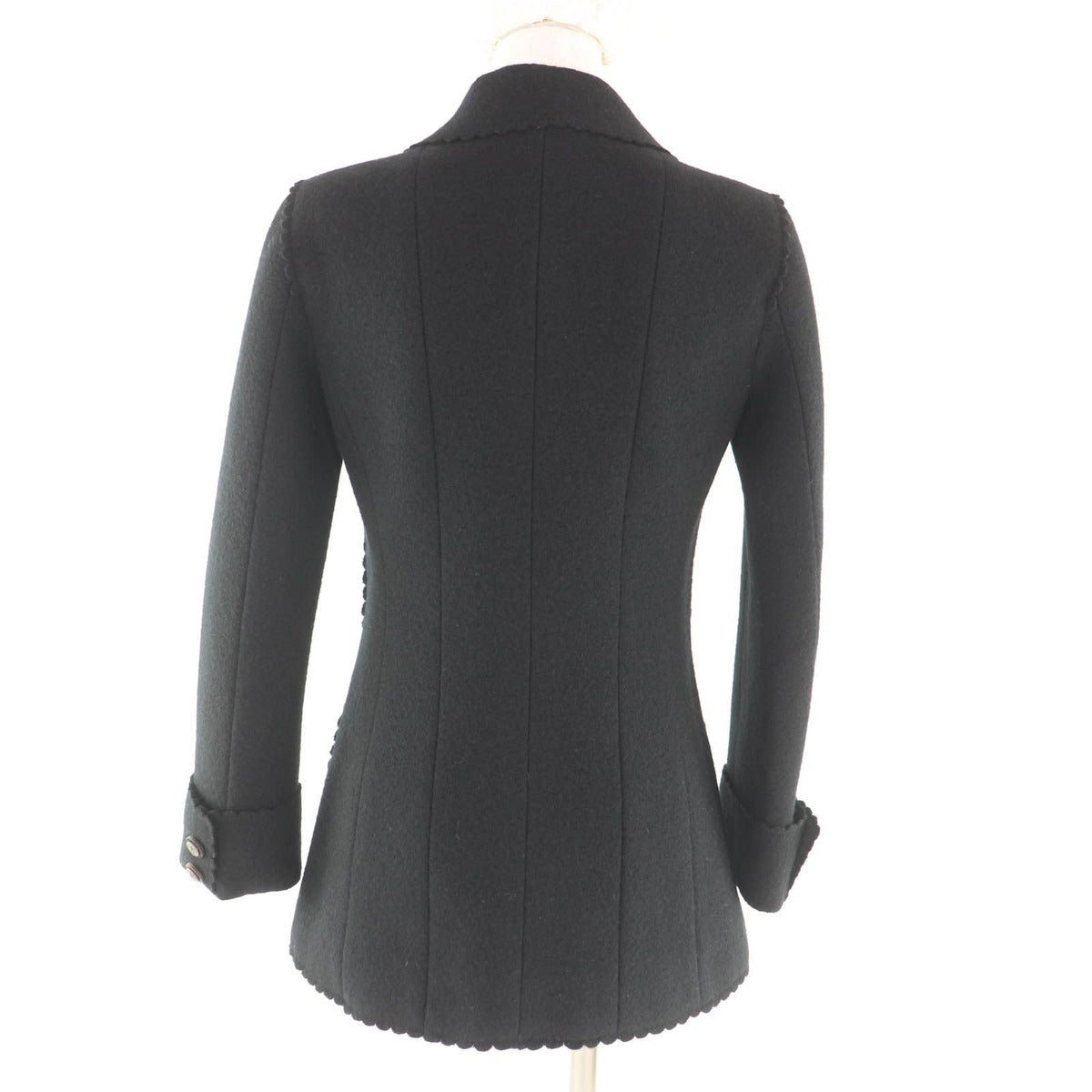 Chanel Wool Jacket Silk Black — view 3