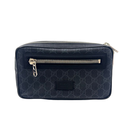 Gucci Soft GG Supreme Sherry Line Leather Dark Gray Black Multicolor Belt