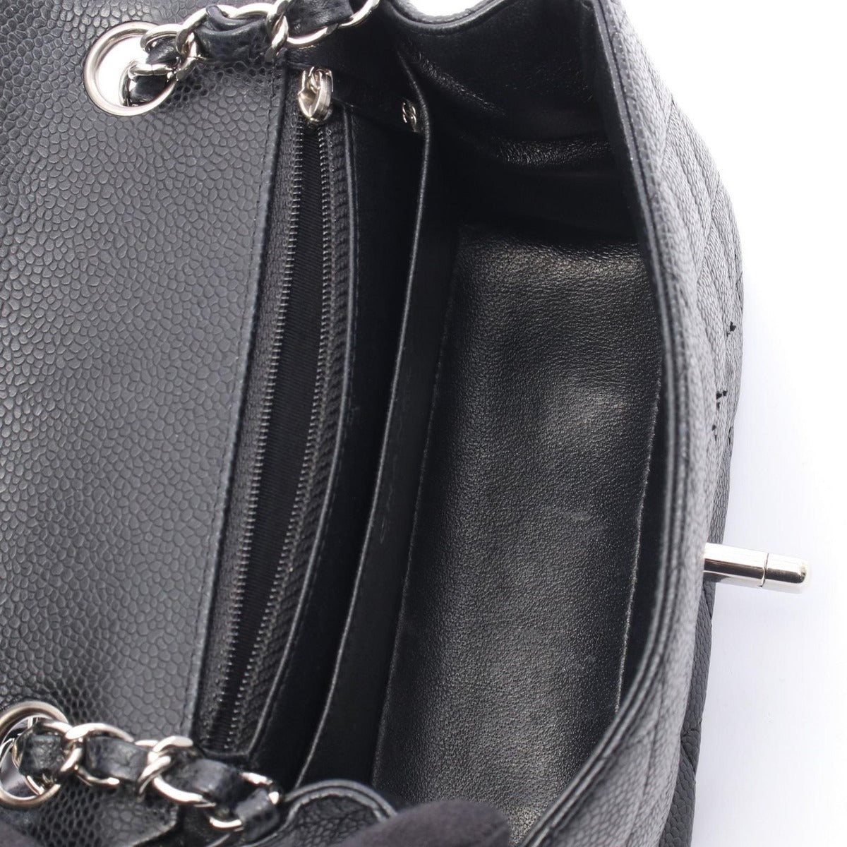 Chanel Shoulder Bag Mini Quilted Black Leather — view 3