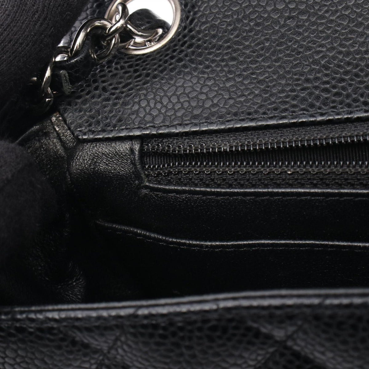 Chanel Shoulder Bag Mini Quilted Black Leather — view 7