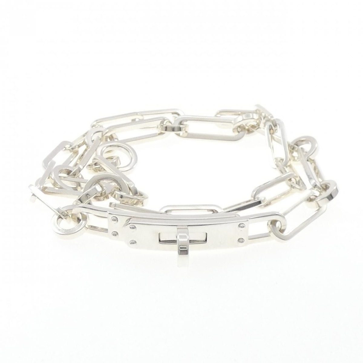 Hermes Kelly Chaine Necklace Silver — view 3