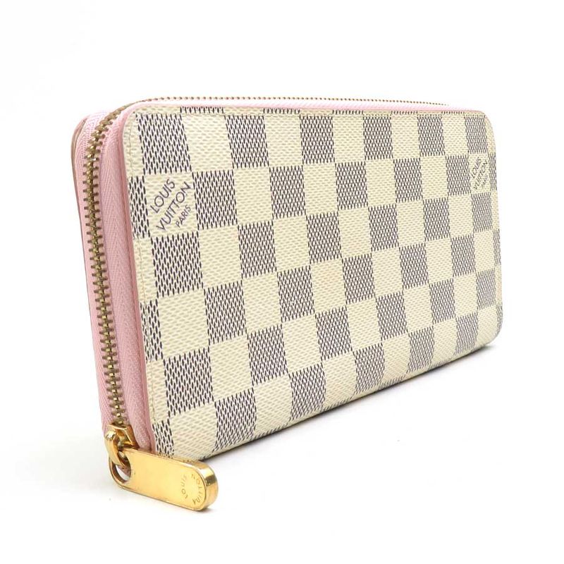 Louis Vuitton Round Zipper Long Wallet Damier Azure Zippy Wallet