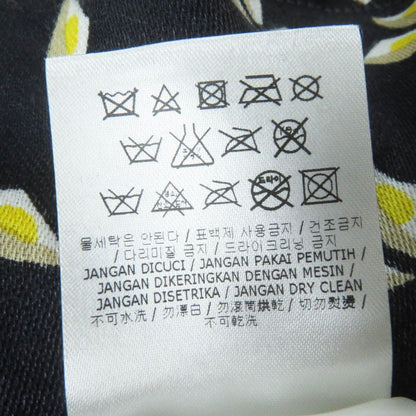 Fendi Fxt069 Silk Blend Raccoon Fur Zucca Pattern Scarf Black Yellow Beige