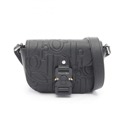 Dior Shoulder Bag Saddle Messenger Mini Gravity Black Leather
