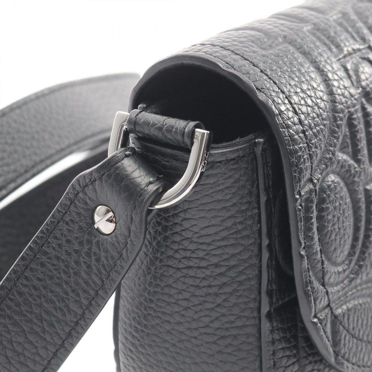 Dior Shoulder Bag Saddle Messenger Mini Gravity Black Leather — view 7
