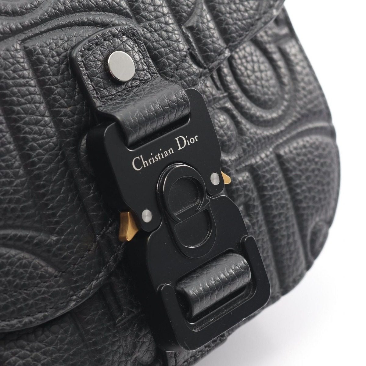 Dior Shoulder Bag Saddle Messenger Mini Gravity Black Leather — view 8