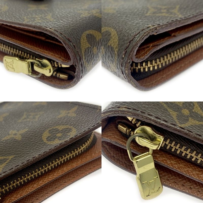 Louis Vuitton M61667 Monogram PVC Compact Zip Bifold Wallet Brown 388018