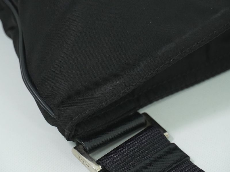 Authentic Prada Nylon Shoulder Bag Pochette Black Bag Pre-owned [follow-up