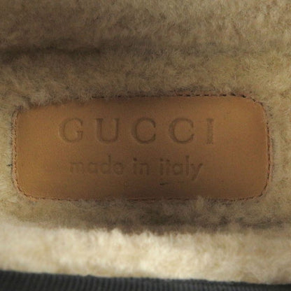 Gucci Mouton GG Logo Allover Horsebit Mouton Lining Slip-on Espadrilles Beige