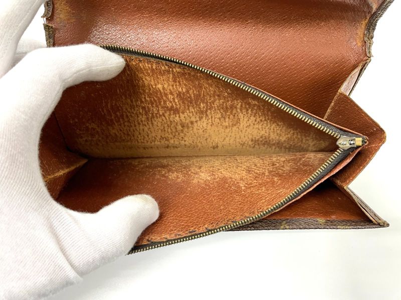 Louis Vuitton Monogram Long Wallet Brown Made In France