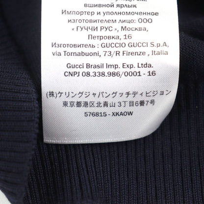 Gucci 576815 100% Wool Cardigan With GG Embroidery Logo Buttons And Pockets