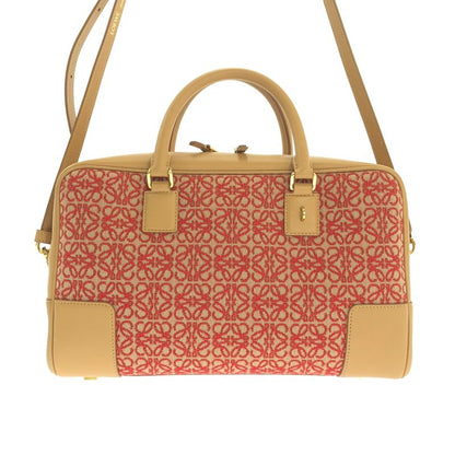 Loewe Amazona 28 Anagram Jacquard 2way Shoulder Bag - Beige Red - Women
