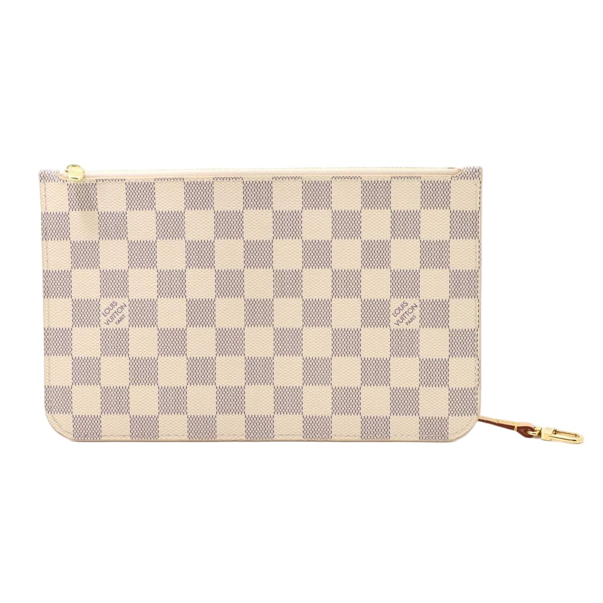 Louis Vuitton Damier Azur Pouch Beige Gold
