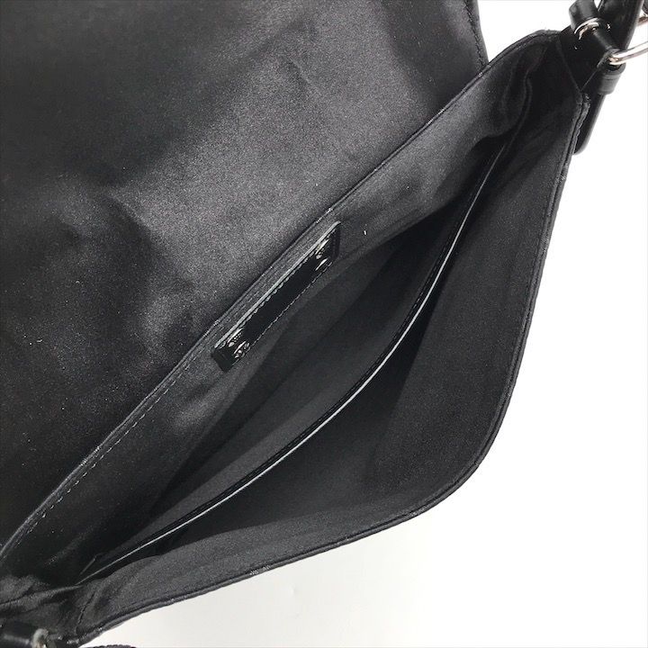 Louis Vuitton Monogram Comte Douffe Satin Shoulder Bag Black Purse
