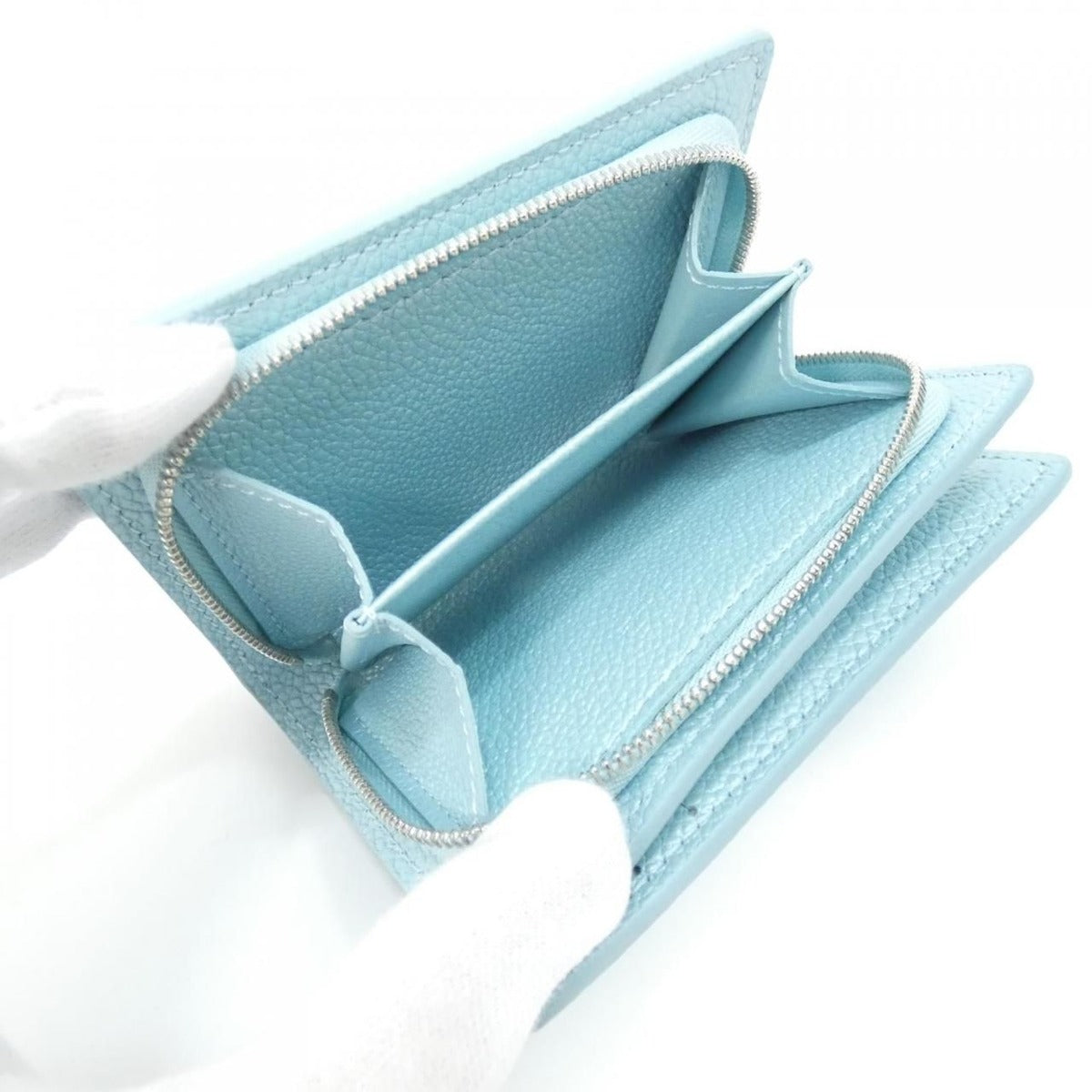 Louis Vuitton Monogram Empreinte Portefeuille Wallet Azur Frost Silver — view 7