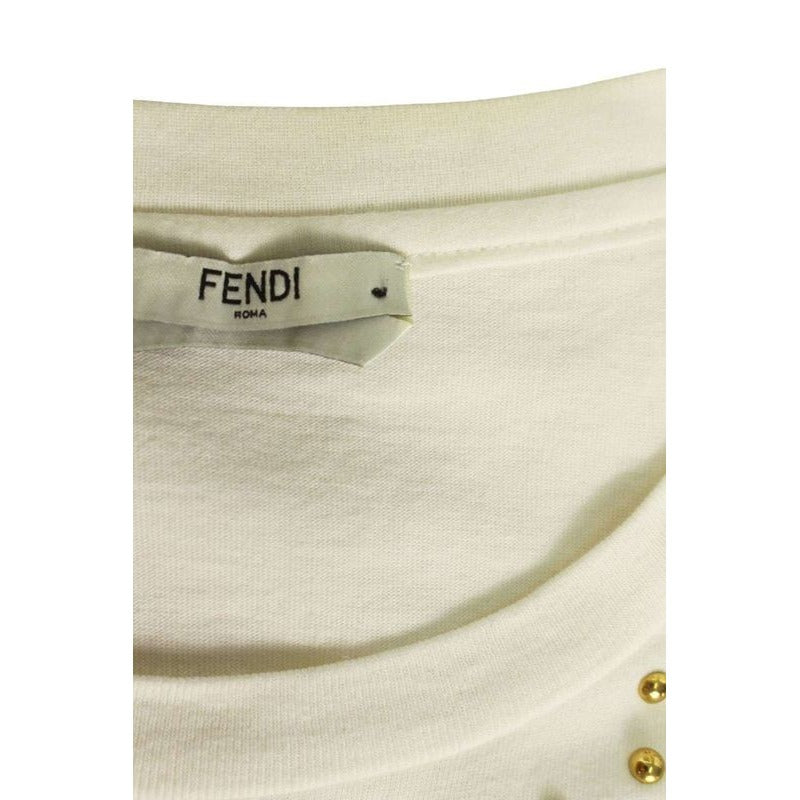 Fendi Faf077 A6 mi Metal Studded Monster T-Shirt XXS — view 3