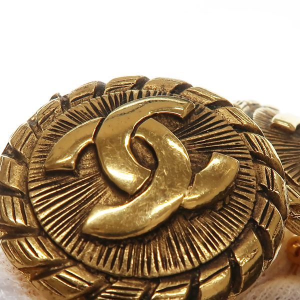 Chanel Earring Vintage GP Coco Mark Round Diameter Approx 3cm (1.18in) Pawnshop