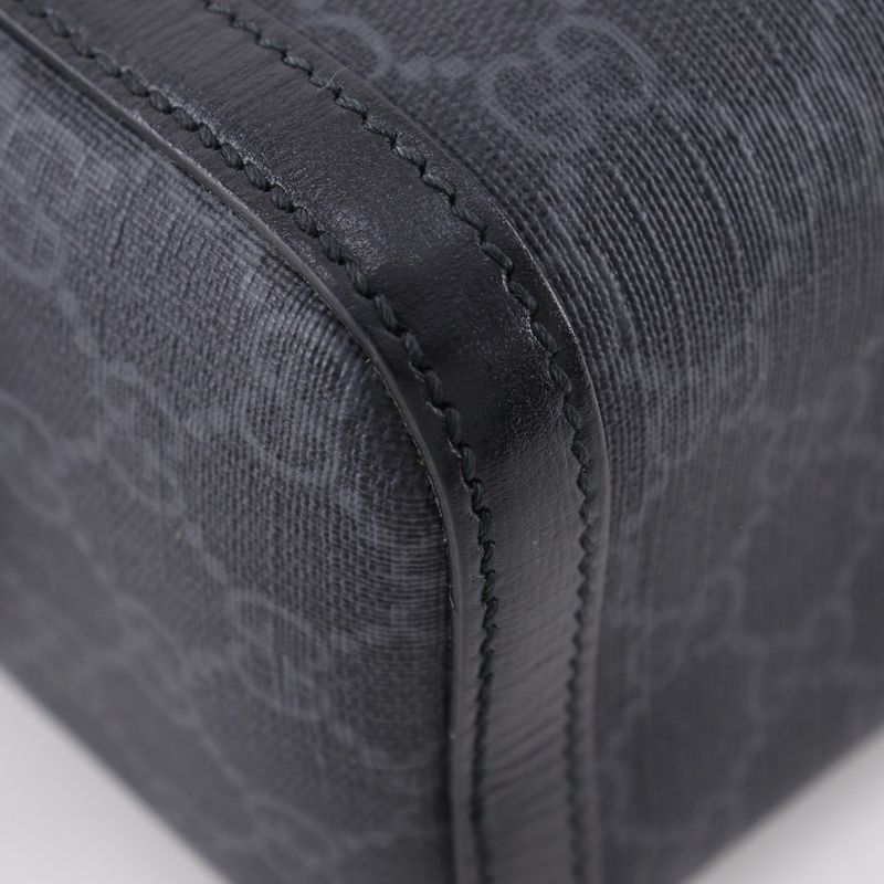 Gucci Interlocking G 730116 GG Supreme Canvas Black Men's Second Bag
