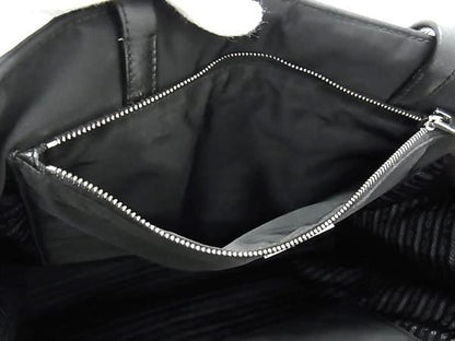 Prada Tessuto Nylon Tote Bag Shoulder Bag Men Ladies Black Ax3857
