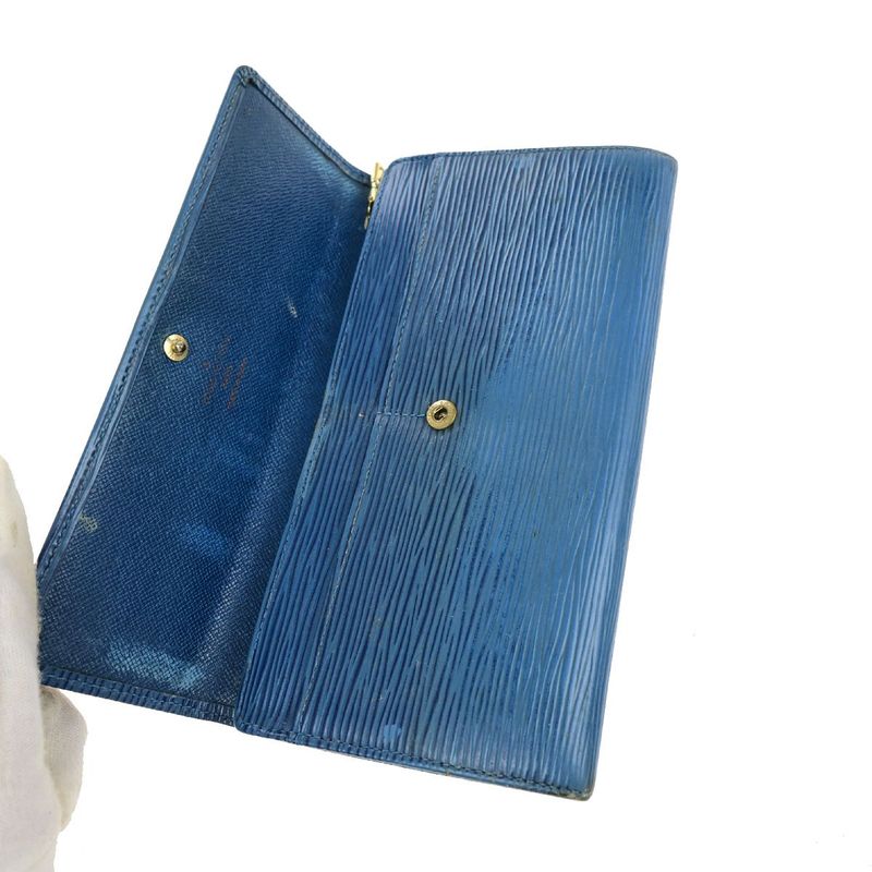 Louis Vuitton 3 Sets Of Wallets Monogram Damier Ebène Epi Leather Brown Blue