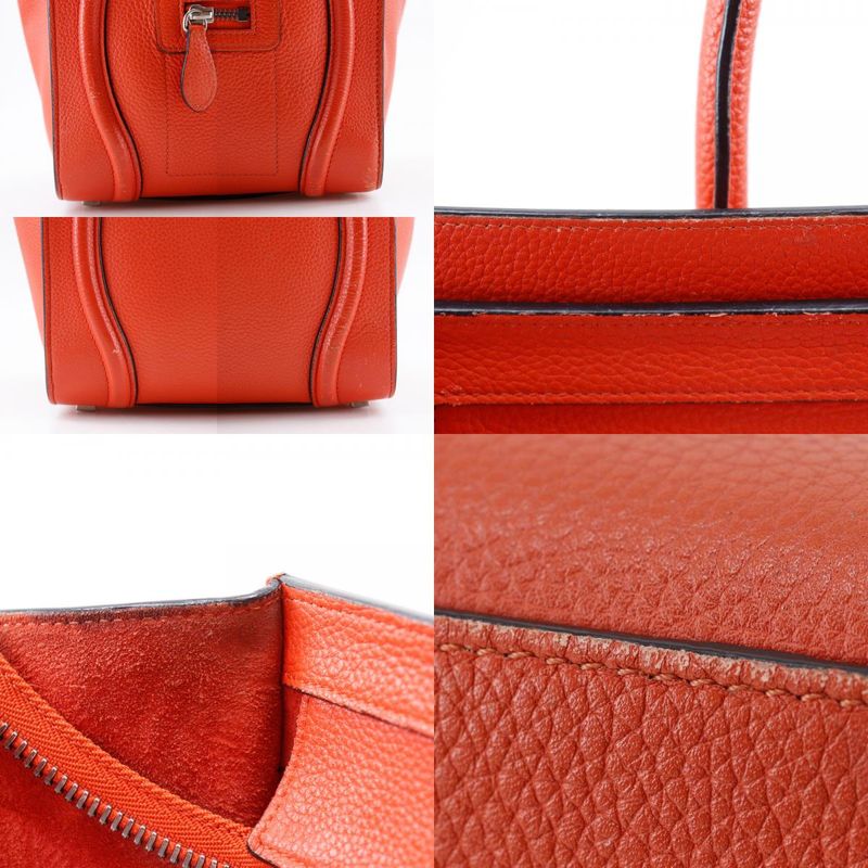 Celine Luggage Micro Calf Red Women's Handbag