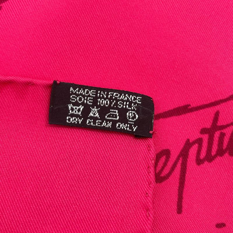 Hermes Carre 90 Dea's Birth Silk Scarf Pink