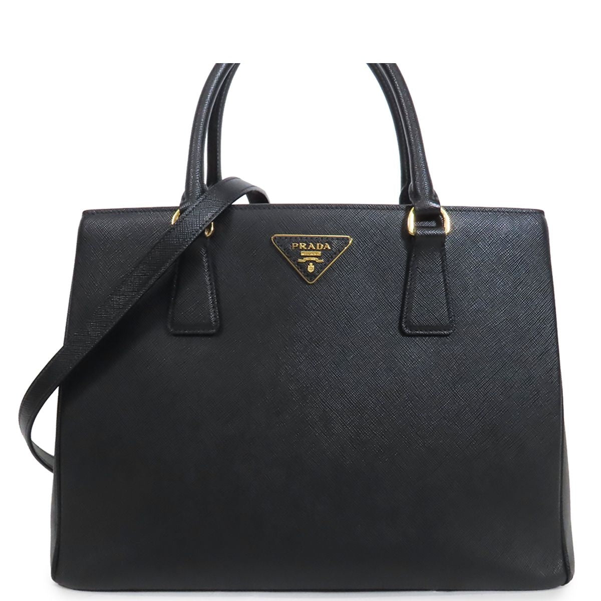 Prada Galleria Nero Black Saffiano 2-Way Shoulder Bag