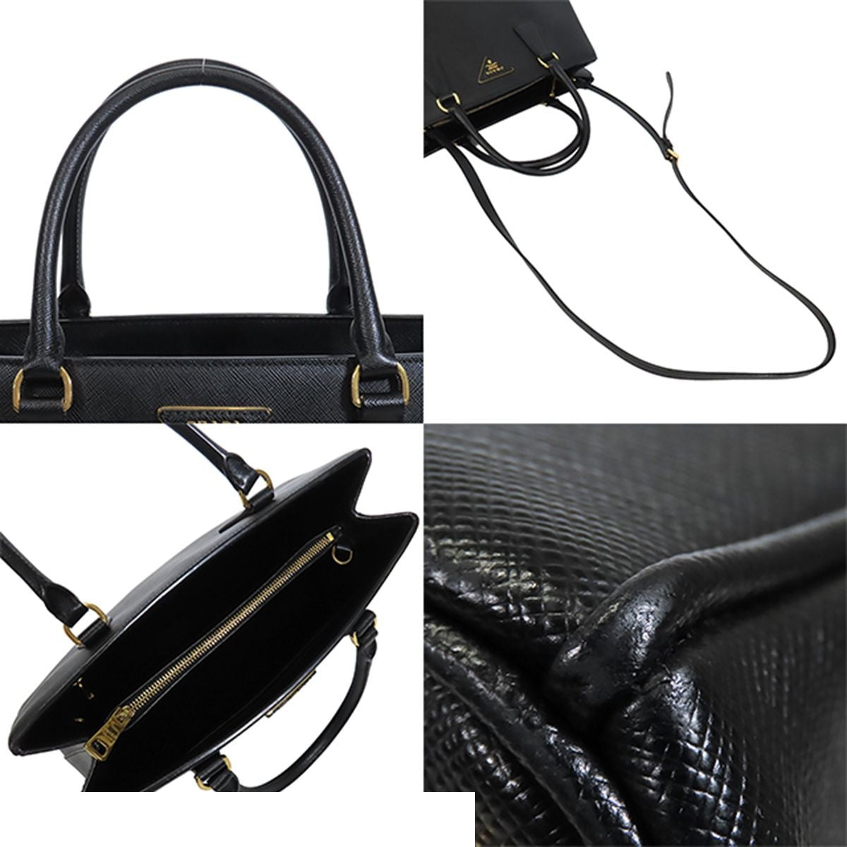 Prada Galleria Nero Black Saffiano 2-Way Shoulder Bag — view 4