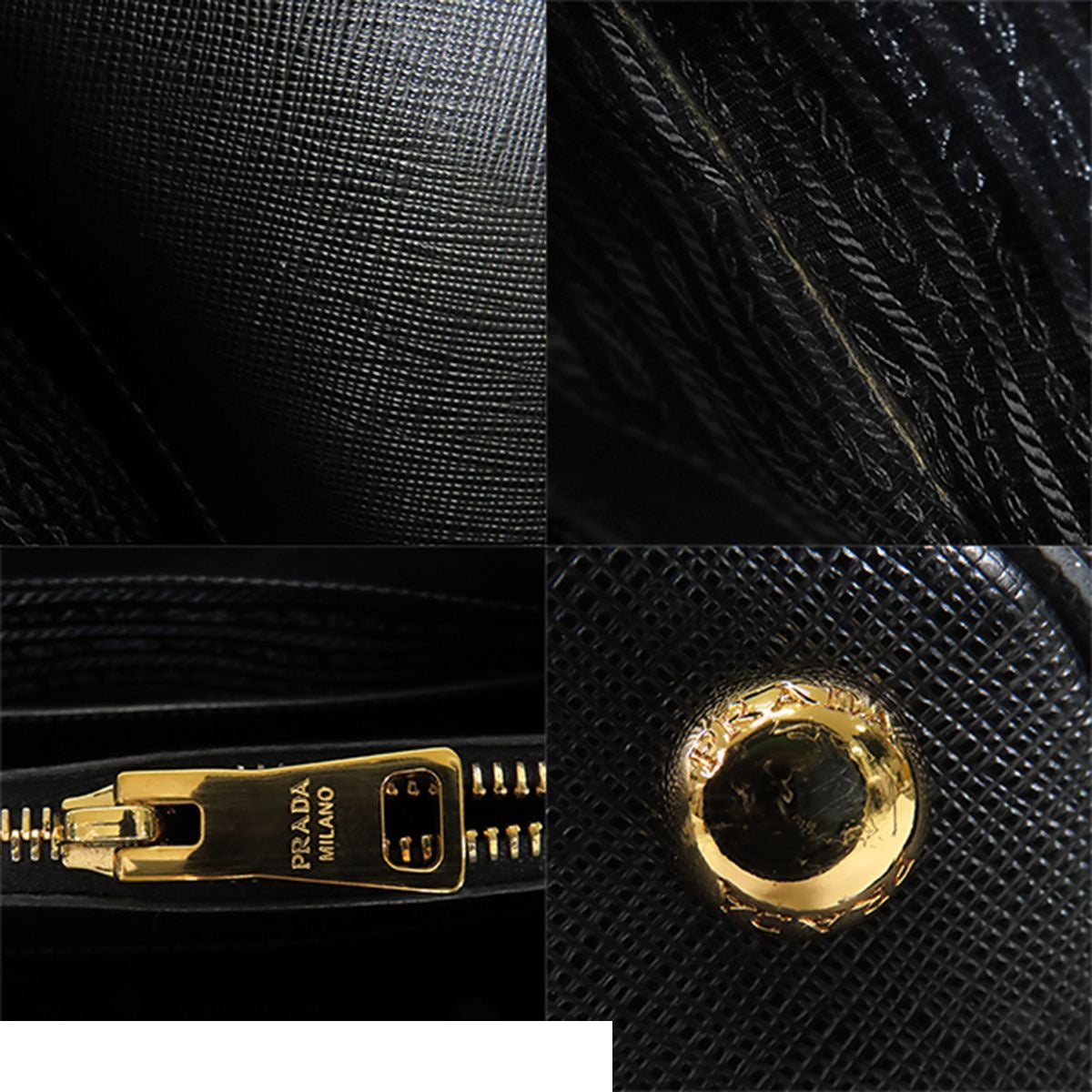 Prada Galleria Nero Black Saffiano 2-Way Shoulder Bag — view 8