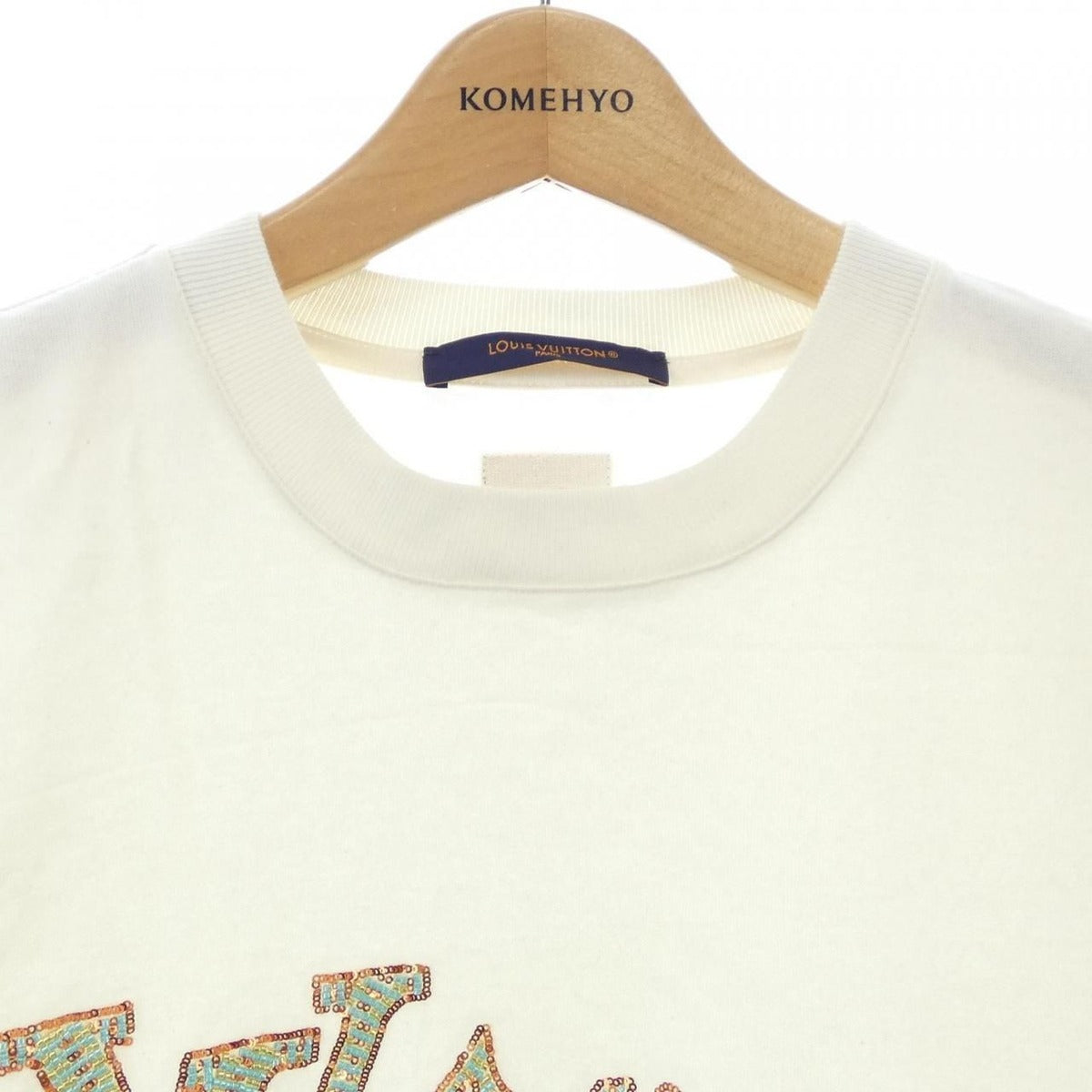 Louis Vuitton Embroidered Short Sleeve T-Shirt White Translucency — view 5