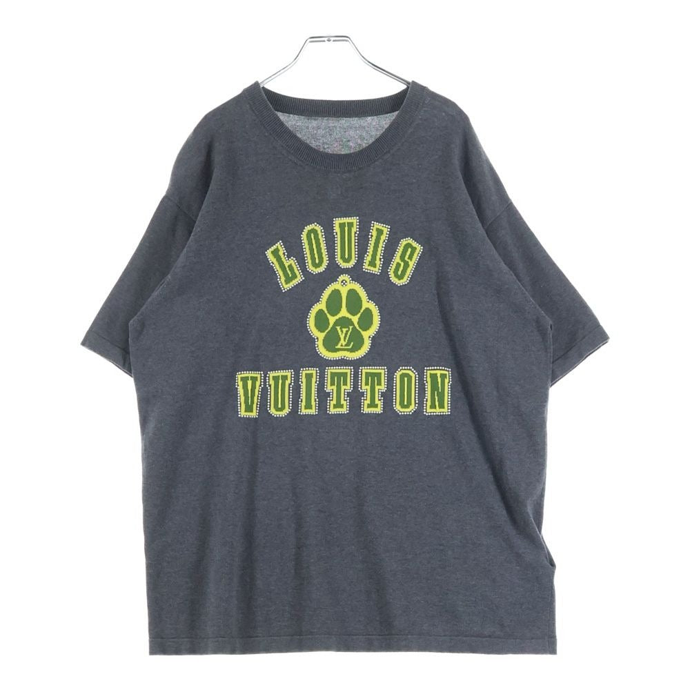 Louis Vuitton Embellished Short Sleeve Cotton Crew Neck Pearl Decoration