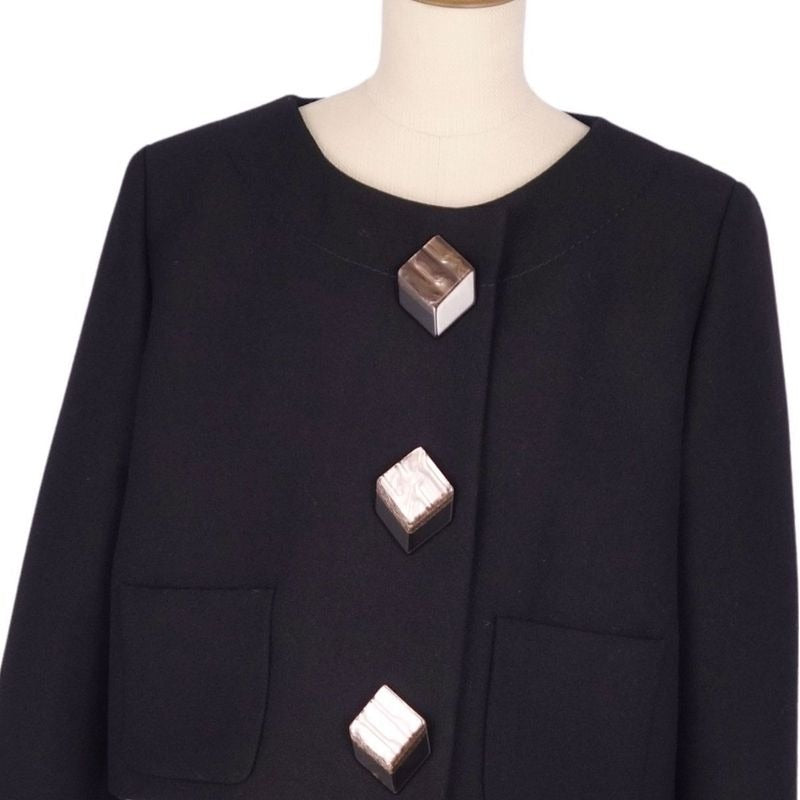 Gucci Jacket Collarless Wool Gabardine Outerwear — view 4