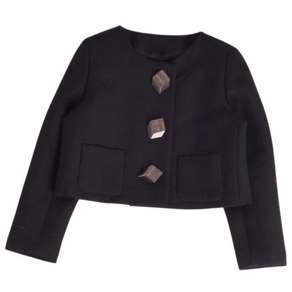 Gucci Jacket Collarless Wool Gabardine Outerwear