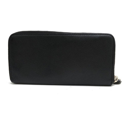 Yves Saint Laurent Long Wallet Women Leather Black — view 2