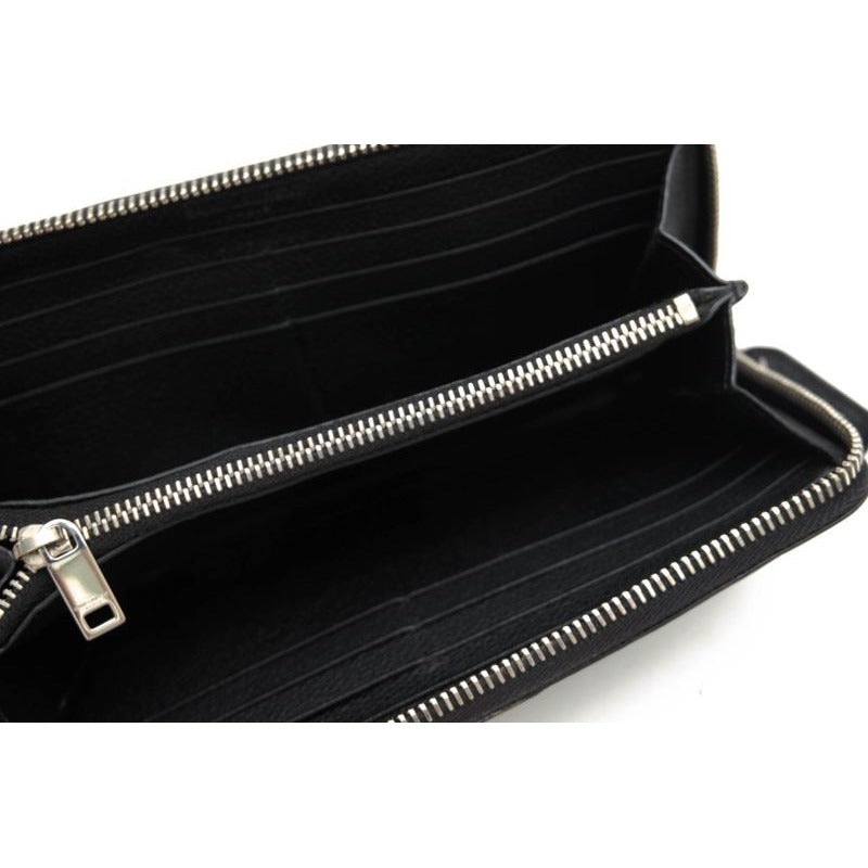 Yves Saint Laurent Long Wallet Women Leather Black — view 6