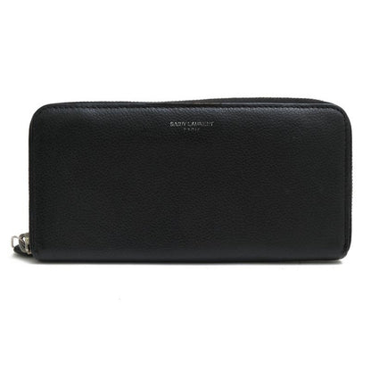 Yves Saint Laurent Long Wallet Women Leather Black